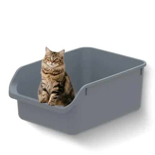 TAILRYTH Large Cat Litter Box with high sides for large cats