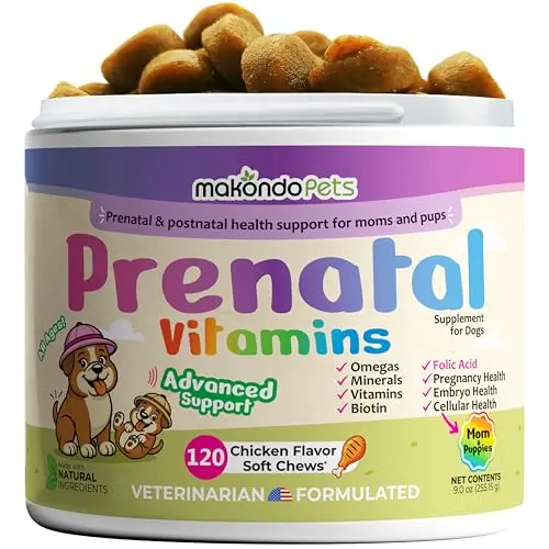 Makondo Pets Dog Prenatal Vitamins soft chews for pregnant dogs