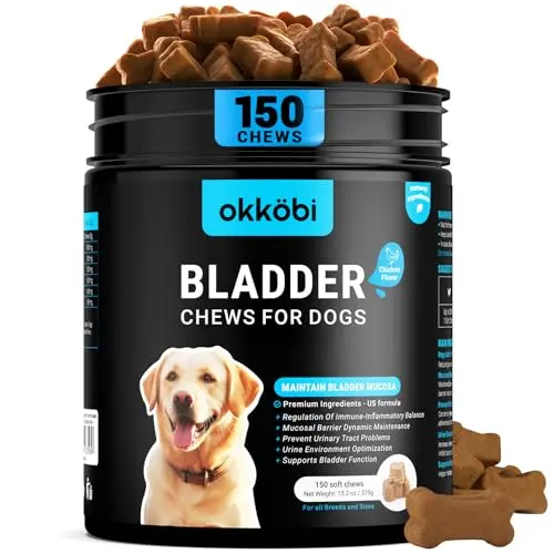 OKKOBI Dog Bladder Chews soft chews bottle