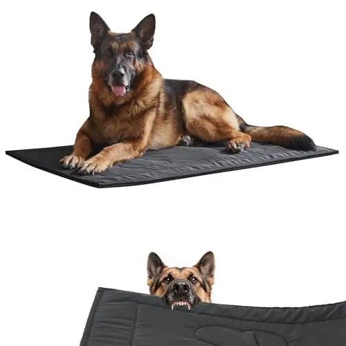 Couzssyhi chew proof dog crate pad with double waterproof protection