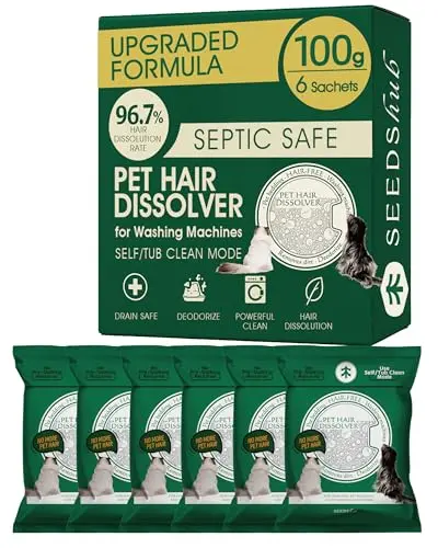 Seedshub pet hair dissolver powder for washing machines