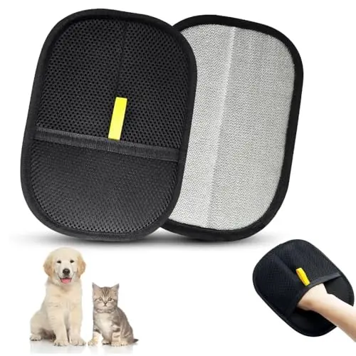 Basic electrostatic pet hair removal glove for clothing and furniture