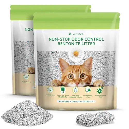 LALAHOME sodium bentonite clumping cat litter bag