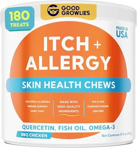 GOODGROWLIES Dog Allergy Relief Chews package