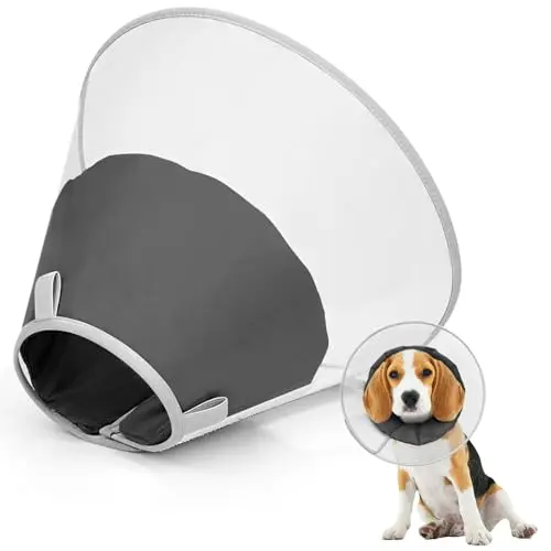 Joypig soft dog cone collar with removable comfort pad