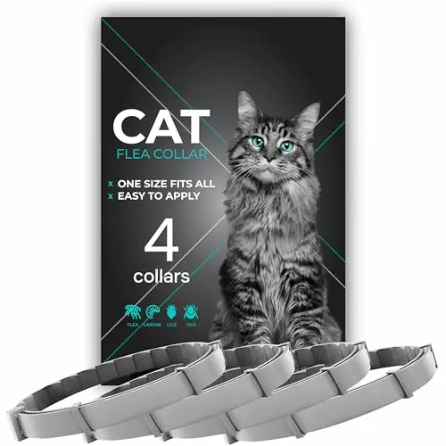 Cottarricks 4-pack adjustable flea and tick collar for cats