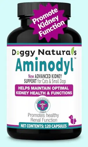 Aminodyl sprinkle capsules with amino acids for cat and small dog kidney support