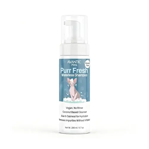 Avantic Pets dry shampoo foam for Sphynx cats