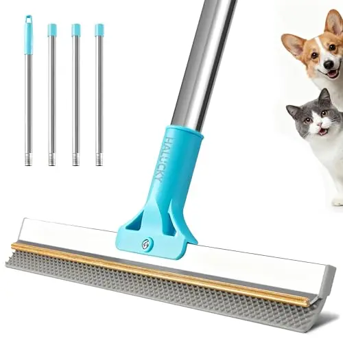 Blue Halucky carpet rake with TPU teeth and adjustable handle
