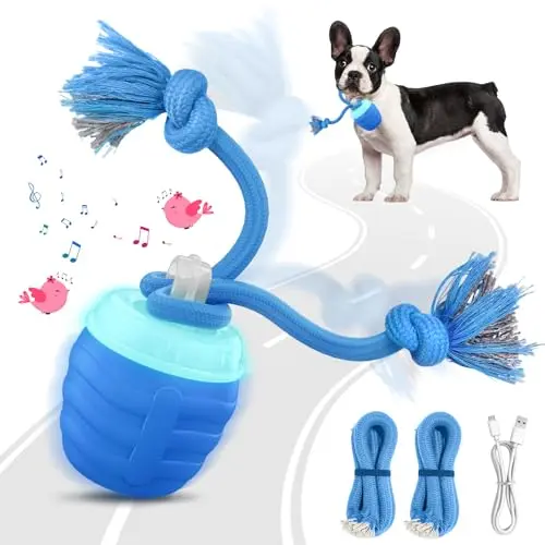 HVUATQ blue interactive dog ball with sound features