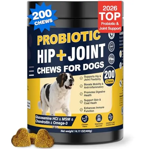 NHWHDJH hip and joint supplement with probiotics for dogs