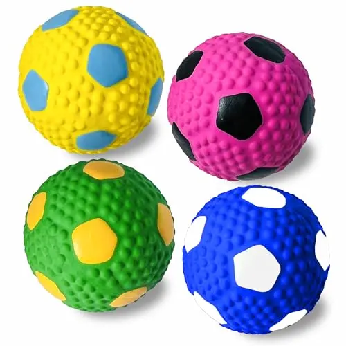 HOLYSTEED squeaky dog balls in multiple colors for small breeds