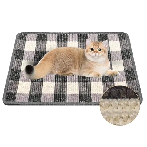 LESISSMER black and white sisal cat scratching pad