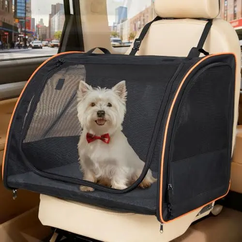UNICITII black enclosed dog car seat for backseat