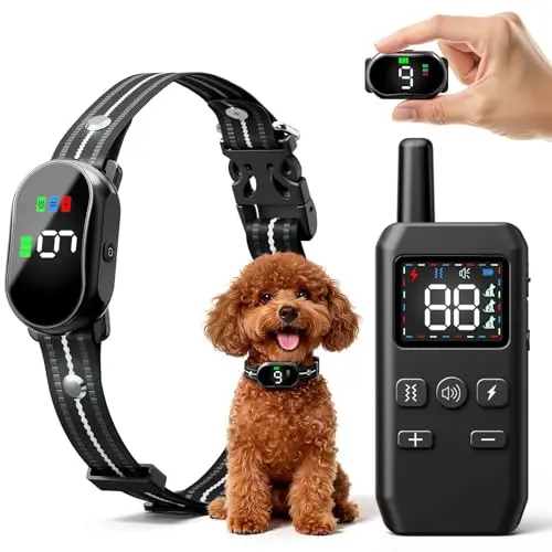 Veconix small shock collar for dogs with remote and 3-channel control