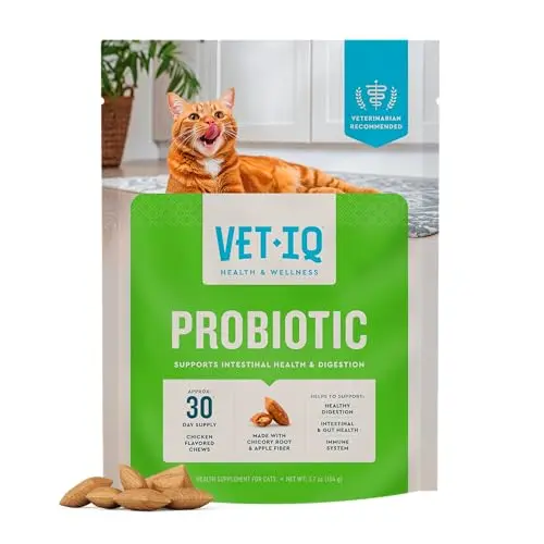 VetIQ Chicken Flavored Probiotic and Postbiotic Chews for Cats