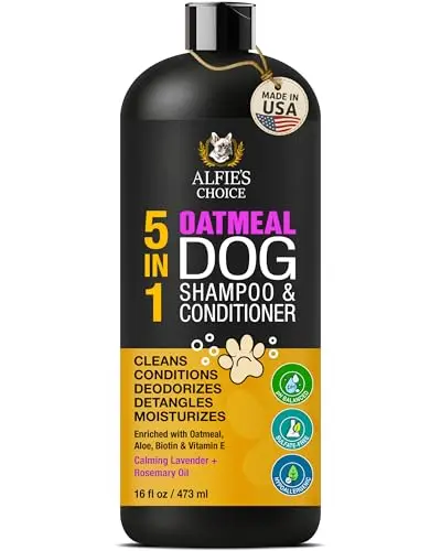 ALFIE'S CHOICE Oatmeal Dog Shampoo and Conditioner bottle
