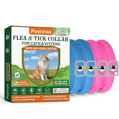Puyrzoe two-color flea collar in pink and blue