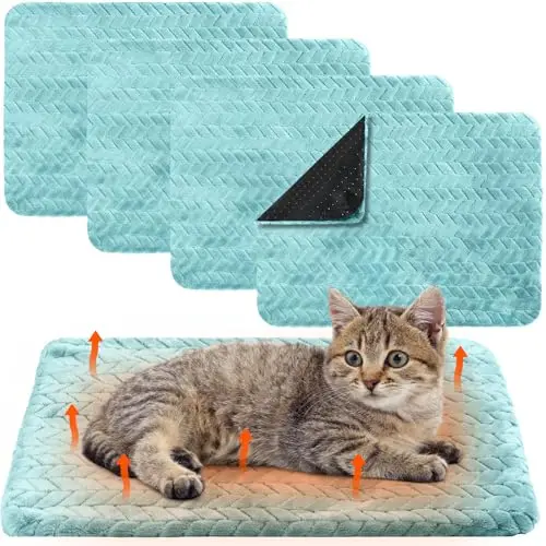Drydiet 4-pack green self warming pet pad mats