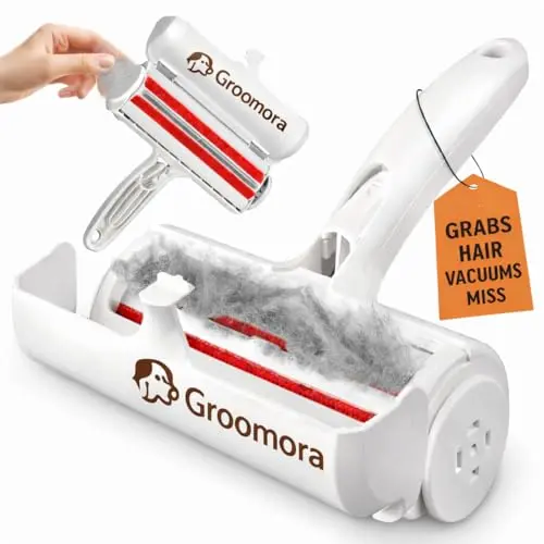 Groomora reusable pet hair remover roller for furniture