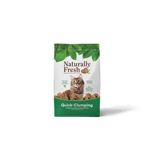Naturally Fresh walnut shell cat litter bag showing natural granular texture