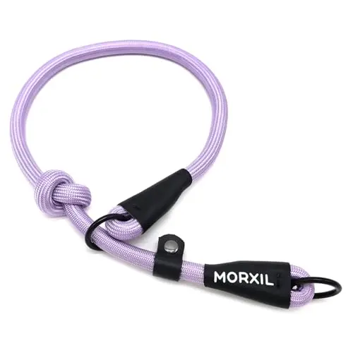 MORXIL Nylon Rope Slip Collar for dogs in purple
