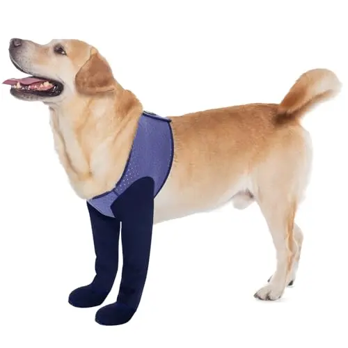 COODEO purple dog socks designed specifically for front paws