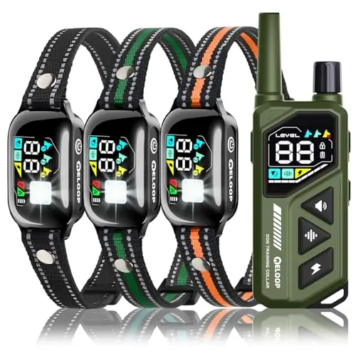 ELOOP smart dog training collar for three dogs with AI bark recognition