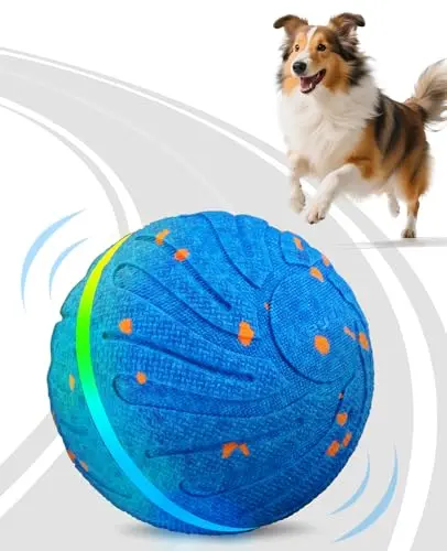 Xeuch deep blue smart interactive dog ball with LED lights