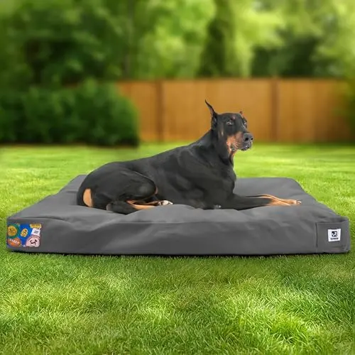 Sytopia heavy-duty canvas outdoor dog bed, chew and water resistant