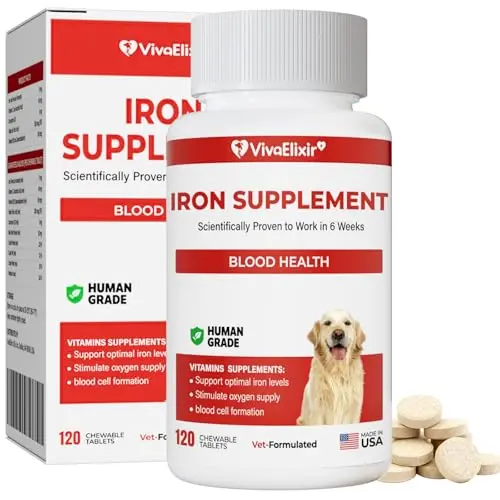 VivaElixir iron supplement chewable tablets for dogs