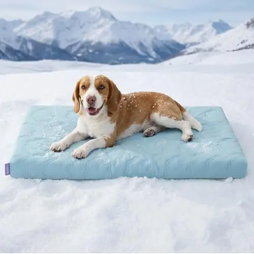 LE SURE orthopedic cooling dog mat with high Q-Max rating