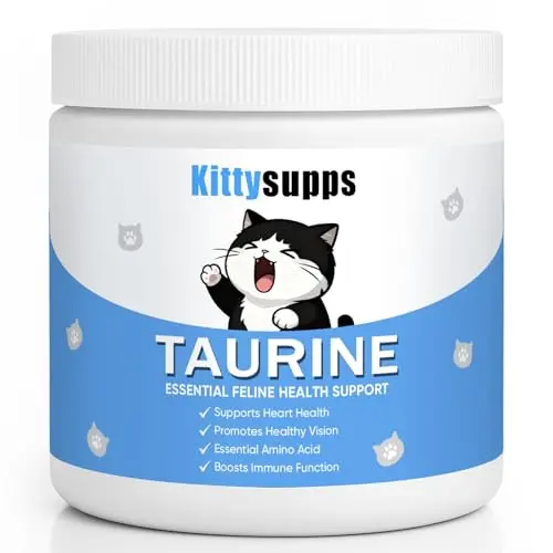Kittysupps taurine powder supplement for cats in a 100g package