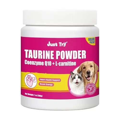 Just Try Taurine Powder Supplement for dogs and cats with vitamins