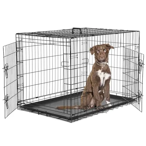 Aidoly 36-inch double door metal wire dog cage