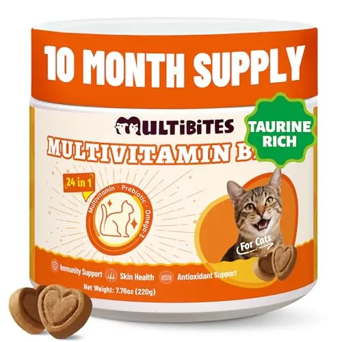 MULTIBITES 24-in-1 cat vitamin chews in a jar