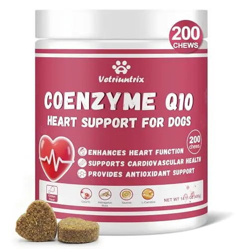 Vetriuntrix Heart Support Supplement chews for dogs in a jar