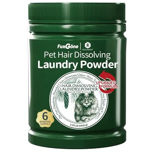 FurGone powder detergent for pet hair and odor removal