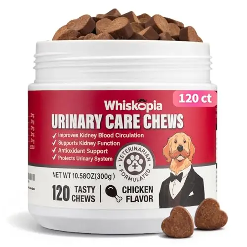Whiskopia cranberry chews for dog and cat urinary tract supplement with D-mannose