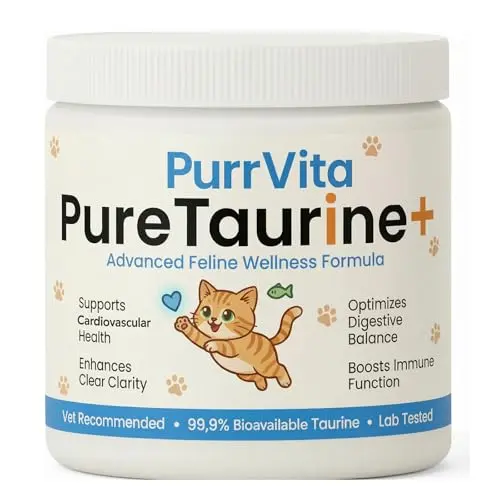 PurrVita taurine granule supplement for cats in a 200g bottle
