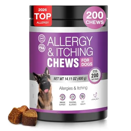 TTLXRL Dog Allergy Chews 200 count jar