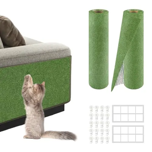 ZLAFM 2-pack cat scratching mat kit with nails and adhesives