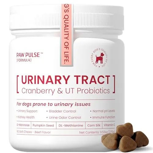 Pawpulse Formula cranberry soft chews for dog urinary tract and bladder support