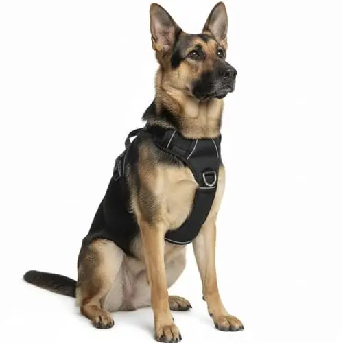 PAWFLOW no-pull dog harness with tracker pocket for large dogs