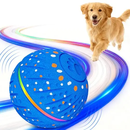 Sankell Interactive Dog Ball with colorful lights for small dogs