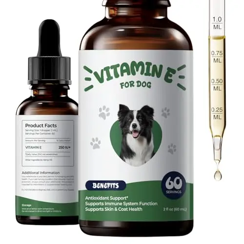 BrightBarki liquid Vitamin E oil for canine skin and coat moisture