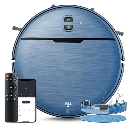 iMartine BR151 robot vacuum and mop combo with WiFi app control on a tile floor