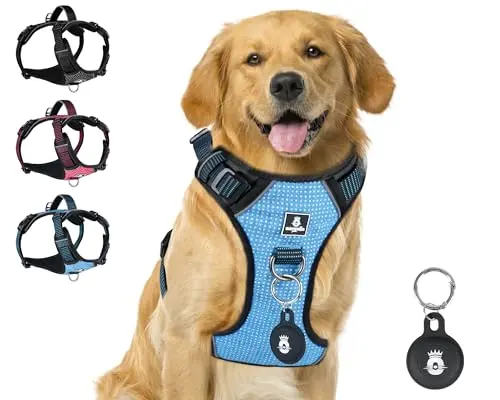 Emperor Pets reflective no-pull dog harness in blue for large dogs