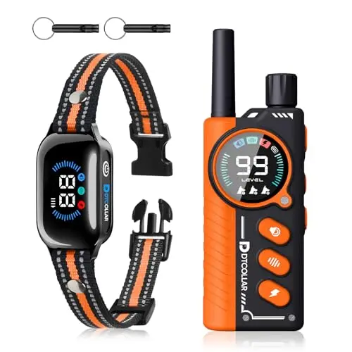 DTCollar 2-in-1 bark and shock collar with high-definition color screen