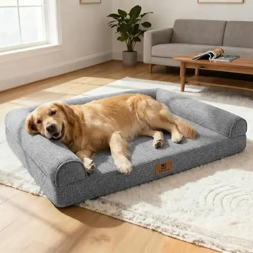 Sytopia orthopedic chew proof dog bed with egg crate foam
